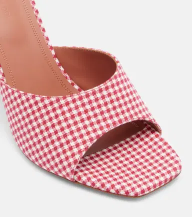 Amina Muaddi Lupita gingham mules | Thumbnail 4