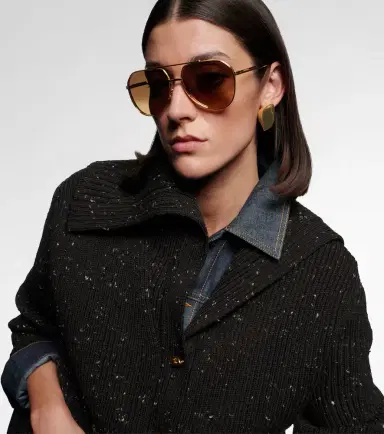 Bottega Veneta Light Ribbon aviator sunglasses | Thumbnail 3 Bottega Veneta Light Ribbon aviator sunglasses | Thumbnail 3