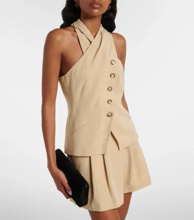 Veronica Beard Pacey halterneck top | Thumbnail 4 Veronica Beard Pacey halterneck top | Thumbnail 4