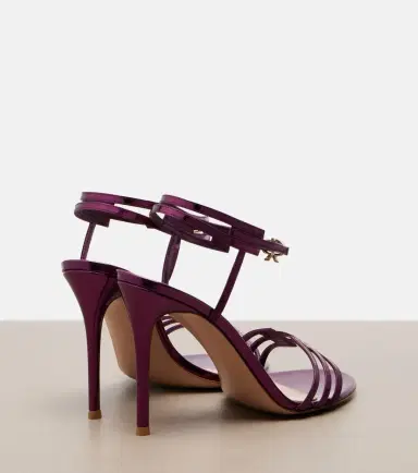 Gianvito Rossi Metallic leather sandals | Thumbnail 3 Gianvito Rossi Metallic leather sandals | Thumbnail 3