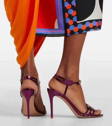Gianvito Rossi Metallic leather sandals | Thumbnail 6 Gianvito Rossi Metallic leather sandals | Thumbnail 6