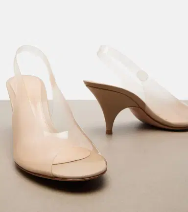 Gianvito Rossi Leather-trimmed slingback sandals | Thumbnail 3