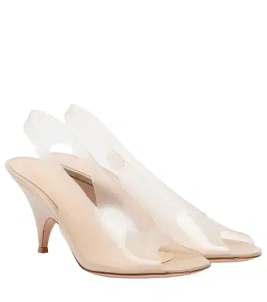 Gianvito Rossi Leather-trimmed slingback sandals | Thumbnail 1