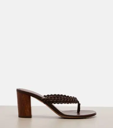 Gianvito Rossi Braided leather thong sandals | Thumbnail 3