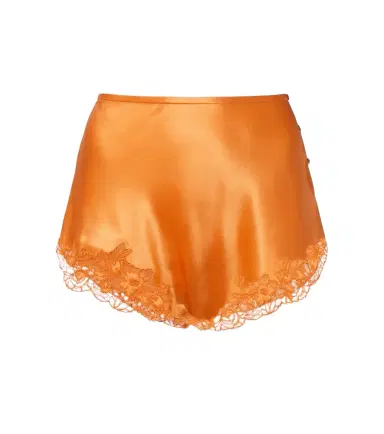 Saint Laurent Lace-trimmed silk crêpe muslin shorts | Thumbnail 1