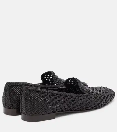 Le Monde Béryl Le Monde Béryl Soft woven leather slip-on shoes | Thumbnail 4