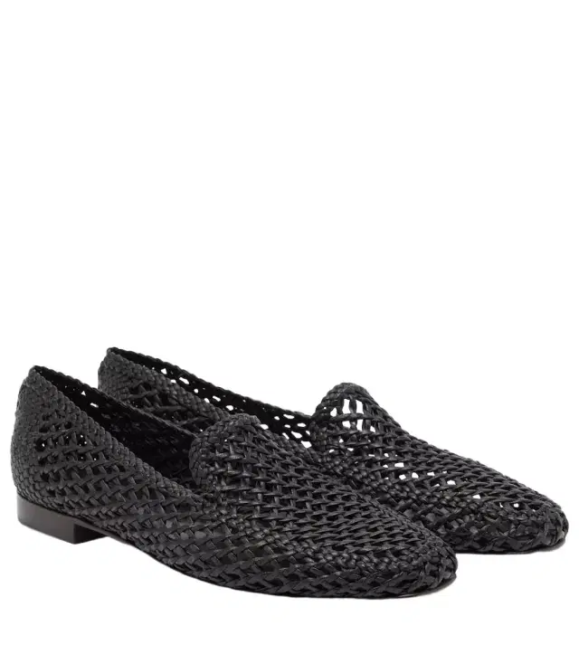 Le Monde Beryl Le Monde Béryl Soft woven leather slip-on shoes
