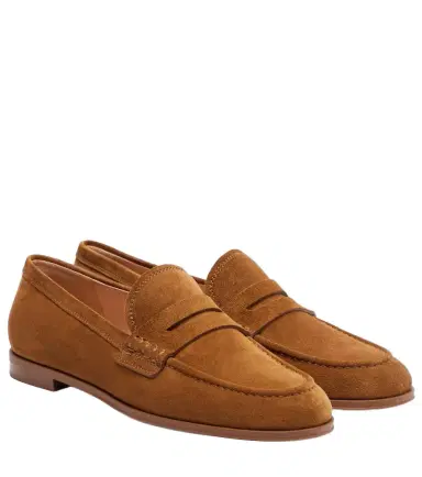 Gianvito Rossi Georgie suede penny loafers | Thumbnail 1 Gianvito Rossi Georgie suede penny loafers | Thumbnail 1