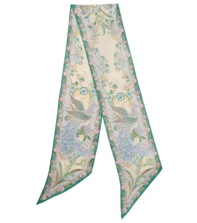 Floral silk scarf