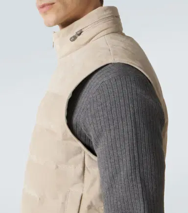 Brunello Cucinelli Suede down vest | Thumbnail 4 Brunello Cucinelli Suede down vest | Thumbnail 4