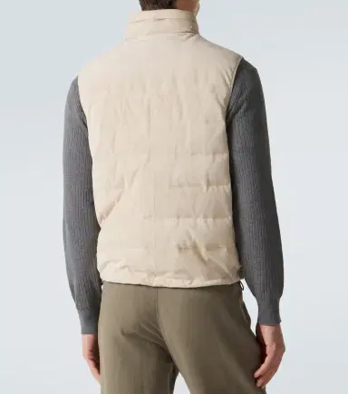Brunello Cucinelli Suede down vest | Thumbnail 5 Brunello Cucinelli Suede down vest | Thumbnail 5