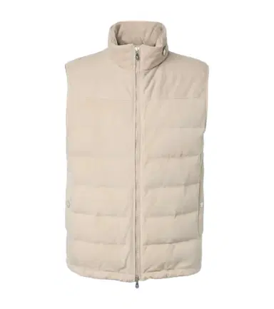 Brunello Cucinelli Suede down vest | Thumbnail 1 Brunello Cucinelli Suede down vest | Thumbnail 1