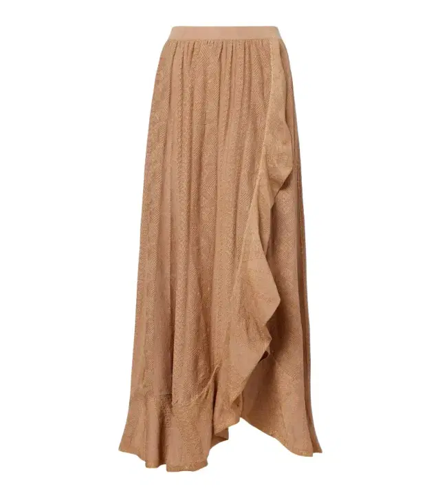 Zimmermann Aster pointelle lamé maxi skirt