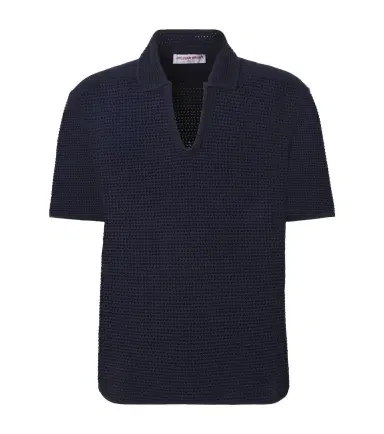 Orlebar Brown Batten crochet cotton polo shirt | Thumbnail 1 Orlebar Brown Batten crochet cotton polo shirt | Thumbnail 1
