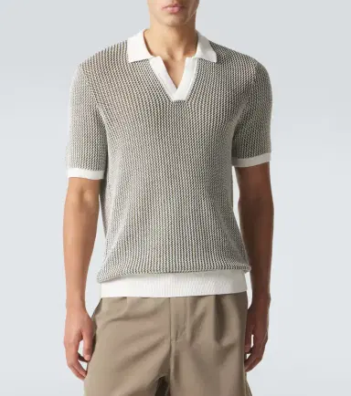 Orlebar Brown Horton crochet cotton polo sweater | Thumbnail 3