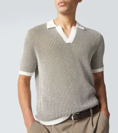 Orlebar Brown Horton crochet cotton polo sweater | Thumbnail 4