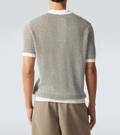 Orlebar Brown Horton crochet cotton polo sweater | Thumbnail 5