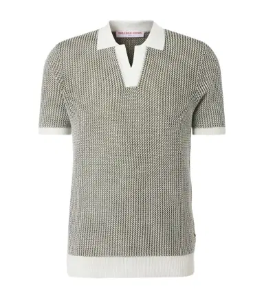 Orlebar Brown Horton crochet cotton polo sweater | Thumbnail 1