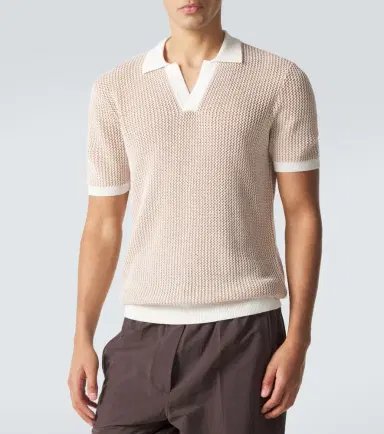 Orlebar Brown Horton crochet cotton polo sweater | Thumbnail 4