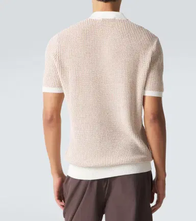 Orlebar Brown Horton crochet cotton polo sweater | Thumbnail 5