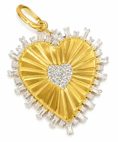 Wish Fine Jewelry 0.50ct Diamond 14K Gold Heart Pendant | Thumbnail 1 Wish Fine Jewelry 0.50ct Diamond 14K Gold Heart Pendant | Thumbnail 1