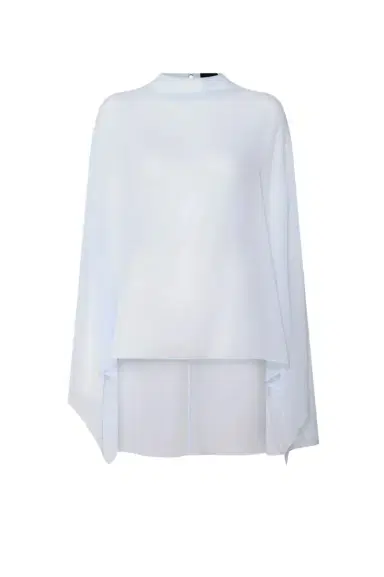 Lapointe Lightweight Georgette Oversized Cape Tee | Thumbnail 1 Lapointe Lightweight Georgette Oversized Cape Tee | Thumbnail 1