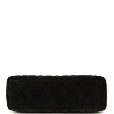 Chanel Chanel Small Kelly Shopper Black Velvet Brushed Gold Hardware | Thumbnail 6