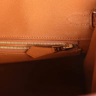 HERMÈS Hermes Birkin 25 Gold Matte Alligator Gold Hardware | Thumbnail 9 HERMÈS Hermes Birkin 25 Gold Matte Alligator Gold Hardware | Thumbnail 9