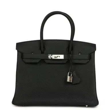 HERMÈS Hermes Birkin 30 Black Togo Palladium Hardware | Thumbnail 1 HERMÈS Hermes Birkin 30 Black Togo Palladium Hardware | Thumbnail 1