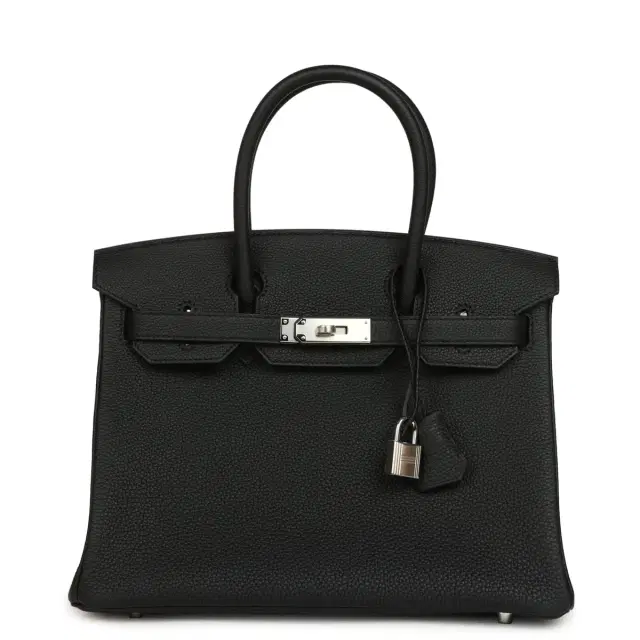 hermes Hermes Birkin 30 Black Togo Palladium Hardware