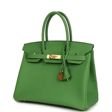 HERMÈS Hermes Birkin 30 Vert Yucca Epsom Gold Hardware | Thumbnail 5 HERMÈS Hermes Birkin 30 Vert Yucca Epsom Gold Hardware | Thumbnail 5