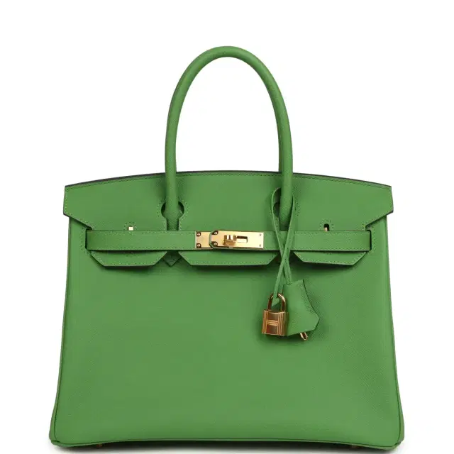 hermes Hermes Birkin 30 Vert Yucca Epsom Gold Hardware
