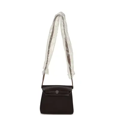 HERMÈS Hermes Herbag Zip 20 Mini Ebene Toile Militaire Canvas and Vache Hunter Palladium Hardware | Thumbnail 7 HERMÈS Hermes Herbag Zip 20 Mini Ebene Toile Militaire Canvas and Vache Hunter Palladium Hardware | Thumbnail 7