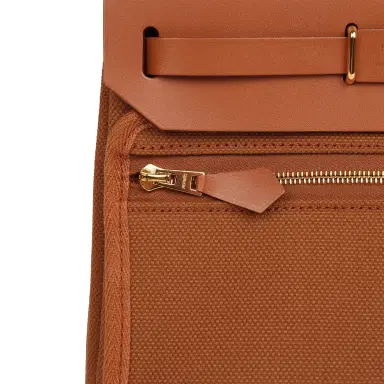 HERMÈS Hermes Herbag Zip 20 Mini Fauve Toile H Canvas and Vache Hunter Gold Hardware | Thumbnail 10 HERMÈS Hermes Herbag Zip 20 Mini Fauve Toile H Canvas and Vache Hunter Gold Hardware | Thumbnail 10