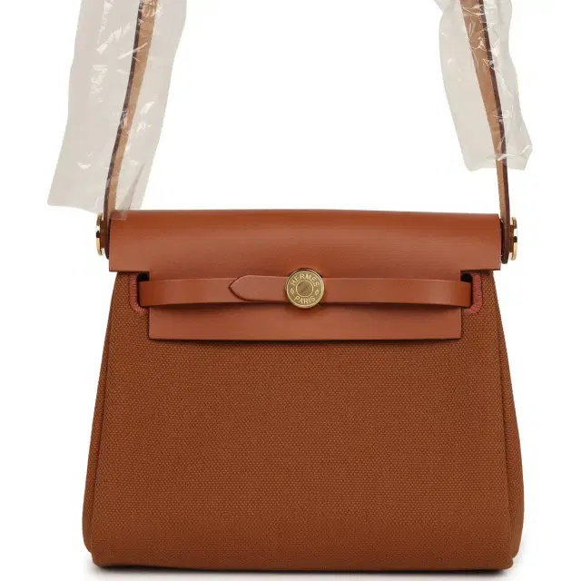 hermes Hermes Herbag Zip 20 Mini Fauve Toile H Canvas and Vache Hunter Gold Hardware