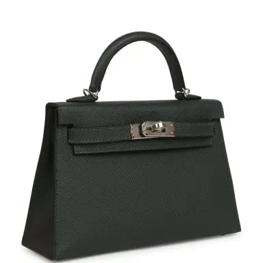 HERMÈS Hermes Kelly Sellier 20 Vert Fonce Epsom Palladium Hardware | Thumbnail 2 HERMÈS Hermes Kelly Sellier 20 Vert Fonce Epsom Palladium Hardware | Thumbnail 2