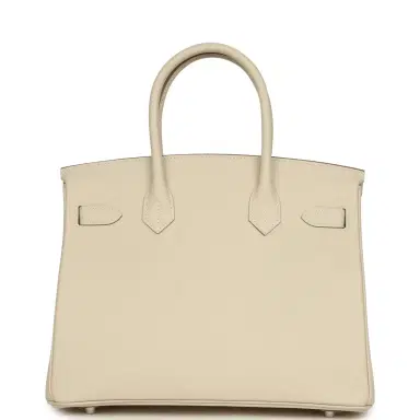 HERMÈS Pre-owned Hermes Birkin 30 Craie Epsom Palladium Hardware | Thumbnail 4 HERMÈS Pre-owned Hermes Birkin 30 Craie Epsom Palladium Hardware | Thumbnail 4