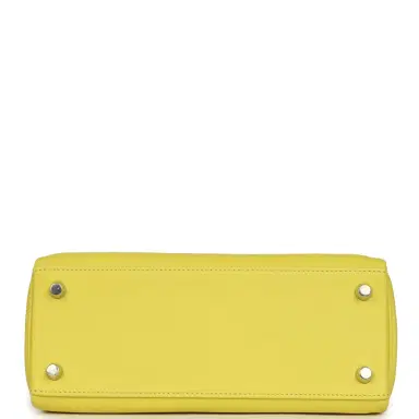 HERMÈS Pre-owned Hermes Kelly Retourne 25 Lime Swift Palladium Hardware | Thumbnail 6 HERMÈS Pre-owned Hermes Kelly Retourne 25 Lime Swift Palladium Hardware | Thumbnail 6