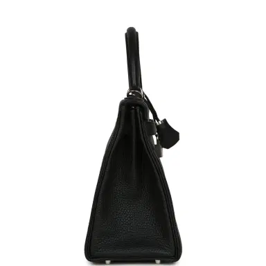 HERMÈS Pre-owned Hermes Kelly Retourne 28 Black Togo Palladium Hardware | Thumbnail 3