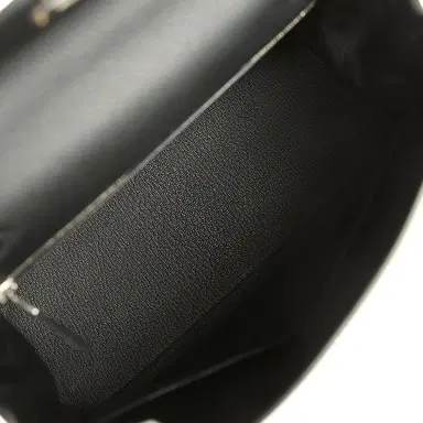 HERMÈS Pre-owned Hermes Kelly Retourne 28 Black Togo Palladium Hardware | Thumbnail 8