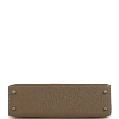 HERMÈS Pre-owned Hermes Kelly Sellier 20 Etoupe Epsom Palladium Hardware | Thumbnail 6