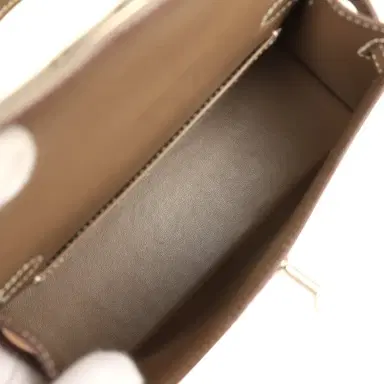 HERMÈS Pre-owned Hermes Kelly Sellier 20 Etoupe Epsom Palladium Hardware | Thumbnail 8