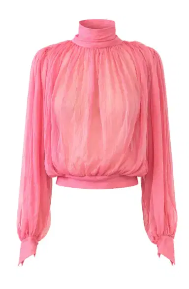 LaQuan Smith Long Sleeve Top with Scarf Detail | Thumbnail 1
