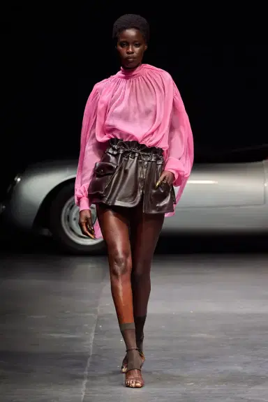 LaQuan Smith Long Sleeve Top with Scarf Detail | Thumbnail 3 LaQuan Smith Long Sleeve Top with Scarf Detail | Thumbnail 3