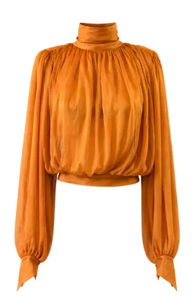 LaQuan Smith Long Sleeve Top with Scarf Detail | Thumbnail 1 LaQuan Smith Long Sleeve Top with Scarf Detail | Thumbnail 1
