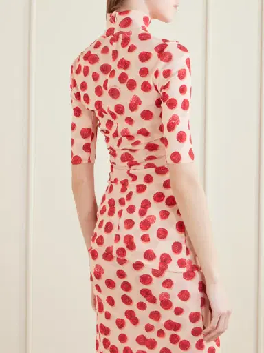 Stella McCartney Gathered Printed Mesh T-shirt | Thumbnail 4 Stella McCartney Gathered Printed Mesh T-shirt | Thumbnail 4