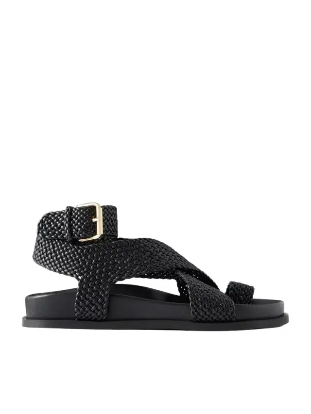 A Emery Jalen Woven Leather Sandals