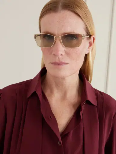 Gucci Eyewear Interlocking Gstuck Cat-eye Gold-tone And Acetate Sunglasses | Thumbnail 2