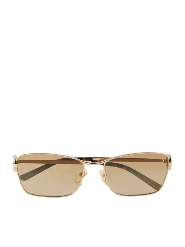 Interlocking Gstuck Cat-eye Gold-tone And Acetate Sunglasses