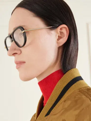 Loewe Slim Aviator-style Acetate Sunglasses | Thumbnail 3